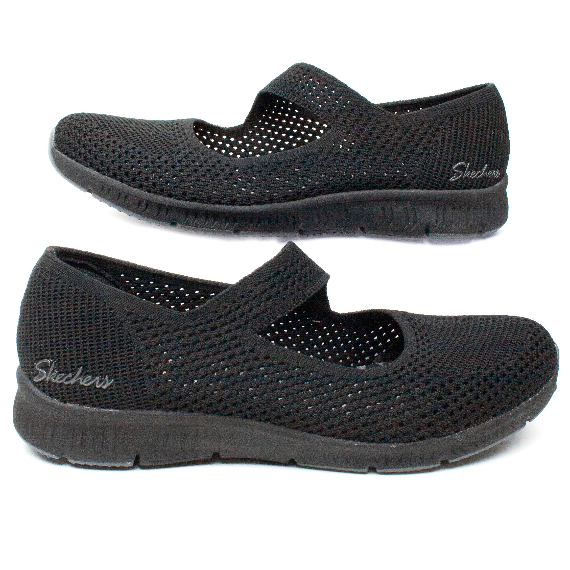 Skechers Pantofi dama perforati 100349 negru ID2523-NG