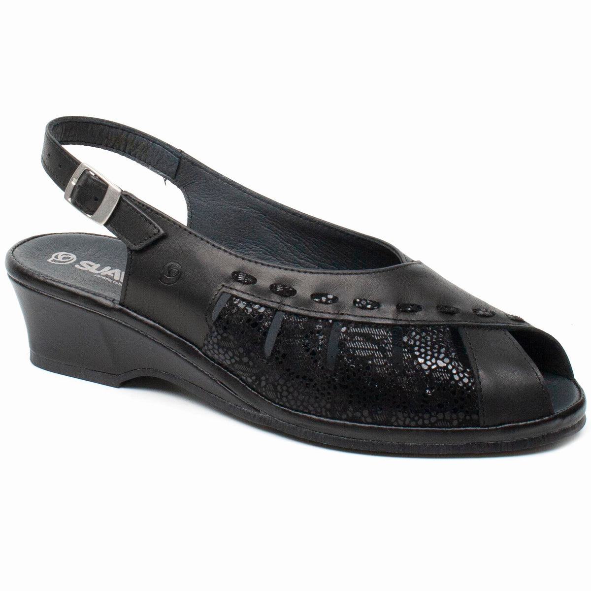 Suave sandale dama SU0290 ROMA 01 N negru ID2554-NG