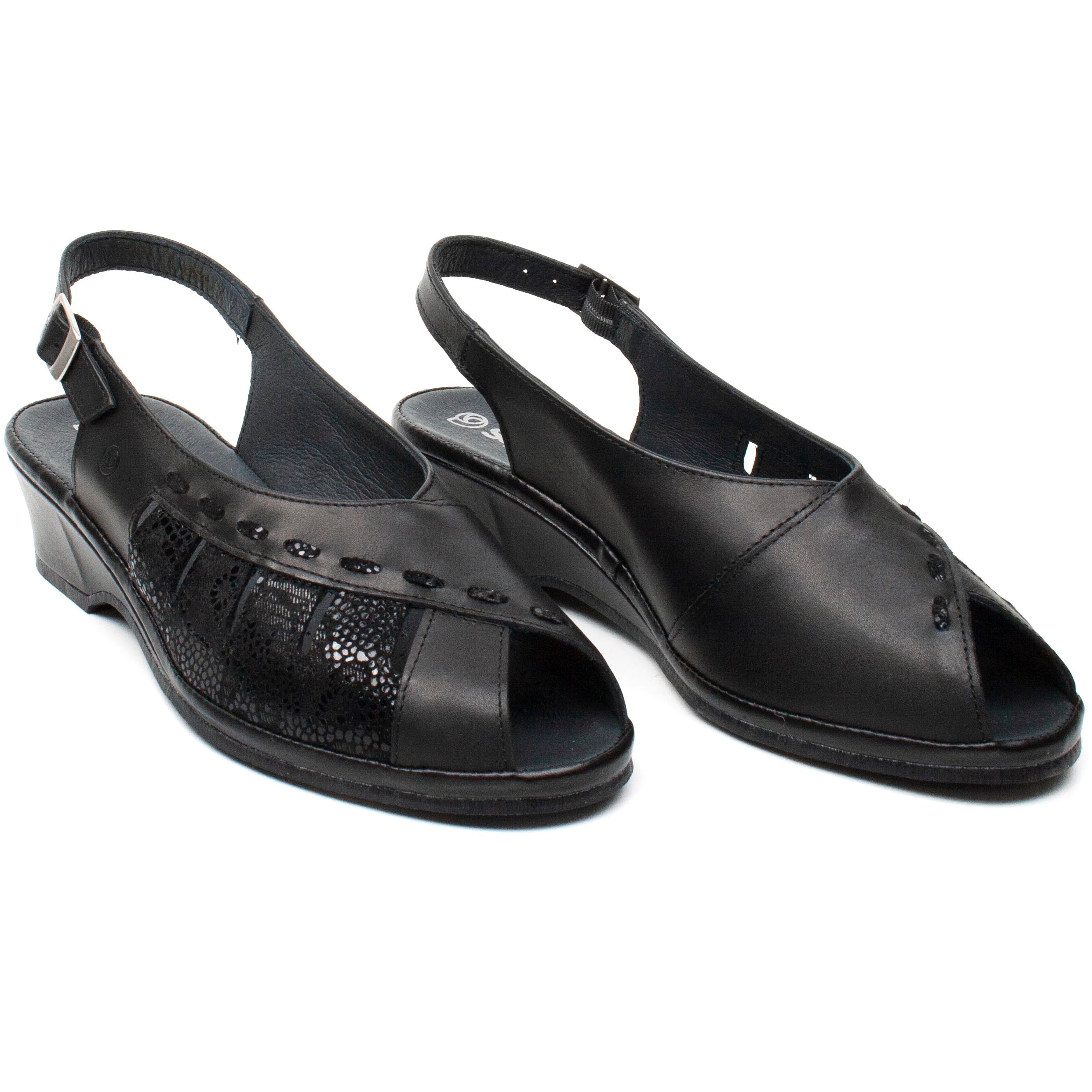 Suave sandale dama SU0290 ROMA 01 N negru ID2554-NG