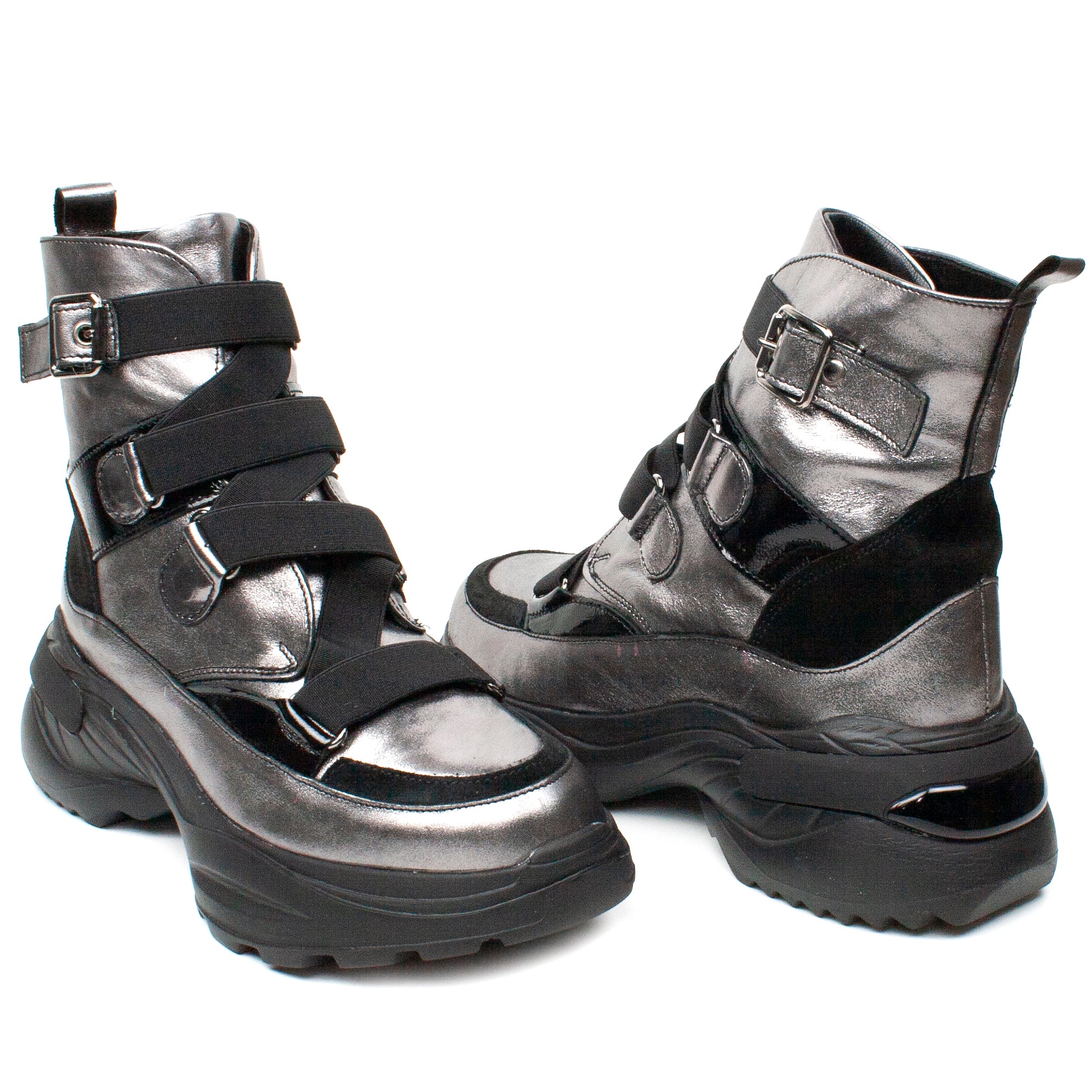 Catali Shoes ghete dama 212866NP gri metalizat ID2713-GRIM