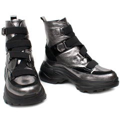 Catali Shoes ghete dama 212866NP gri metalizat ID2713-GRIM