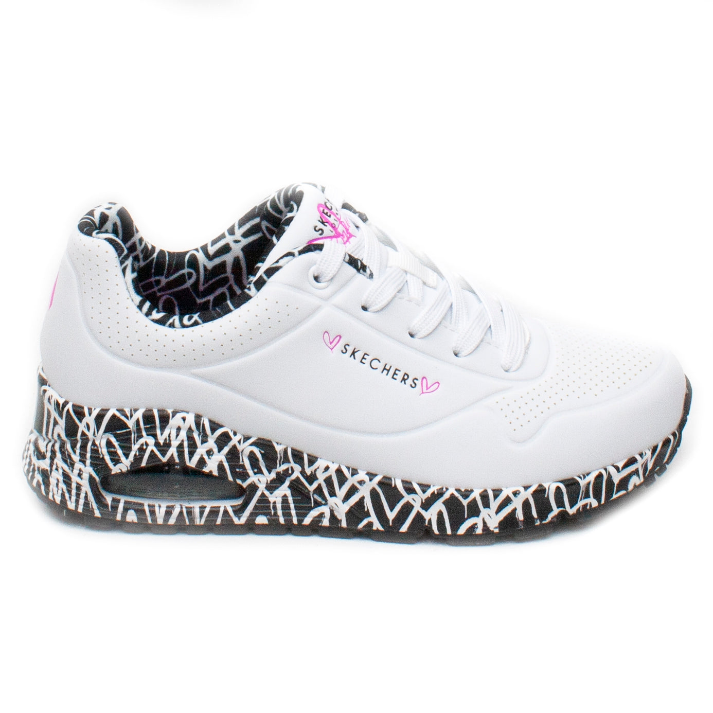 Skechers Pantofi dama sport 155506 cu talpa negru/alb alb ID2812-ALB
