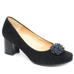 Conhpol Pantofi dama PFCRT 997 100 negru velur ID2884-NGV