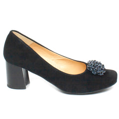 Conhpol Pantofi dama PFCRT 997 100 negru velur ID2884-NGV