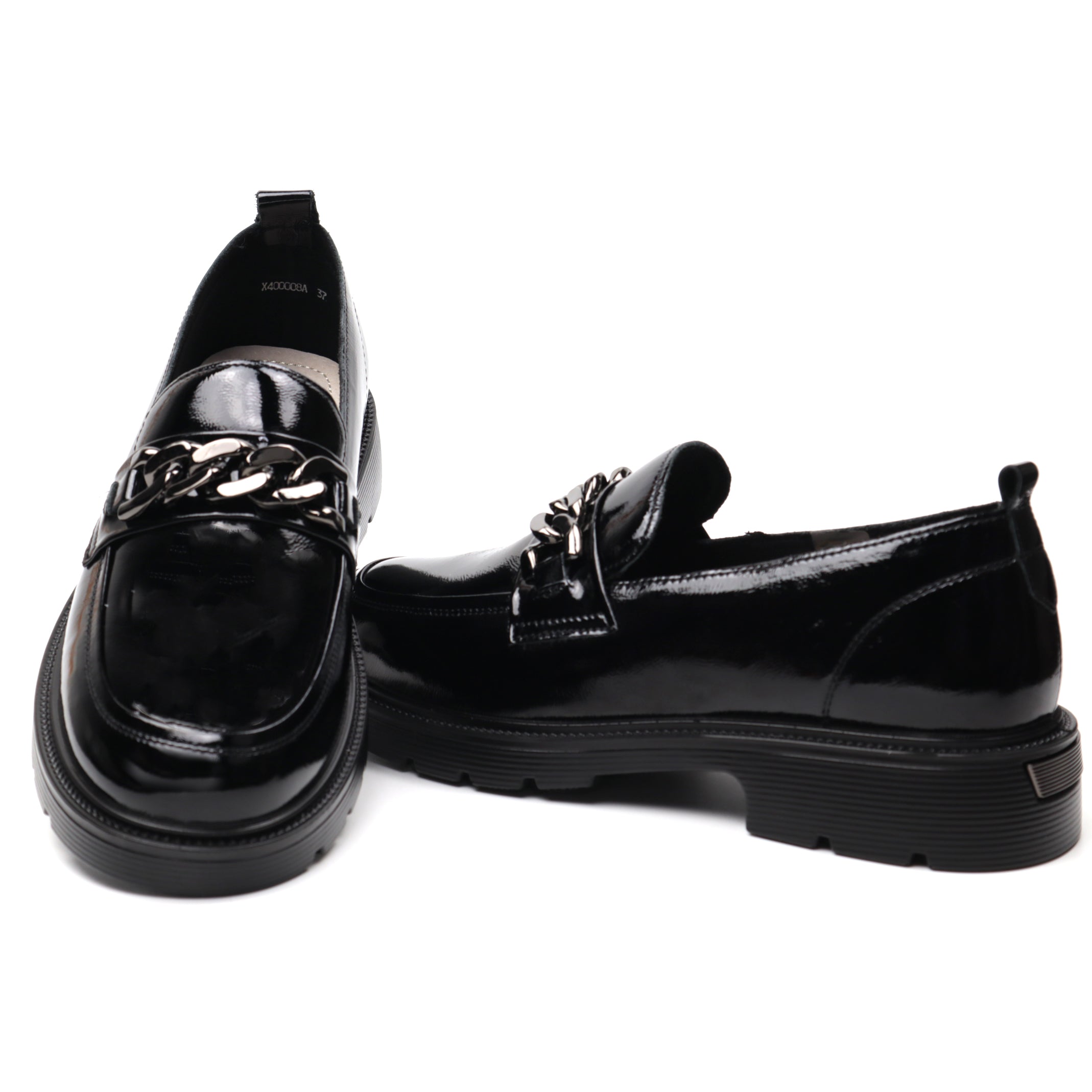 Pass Collection Pantofi dama X4X400008A 01 L negru lac ID3082-NGL