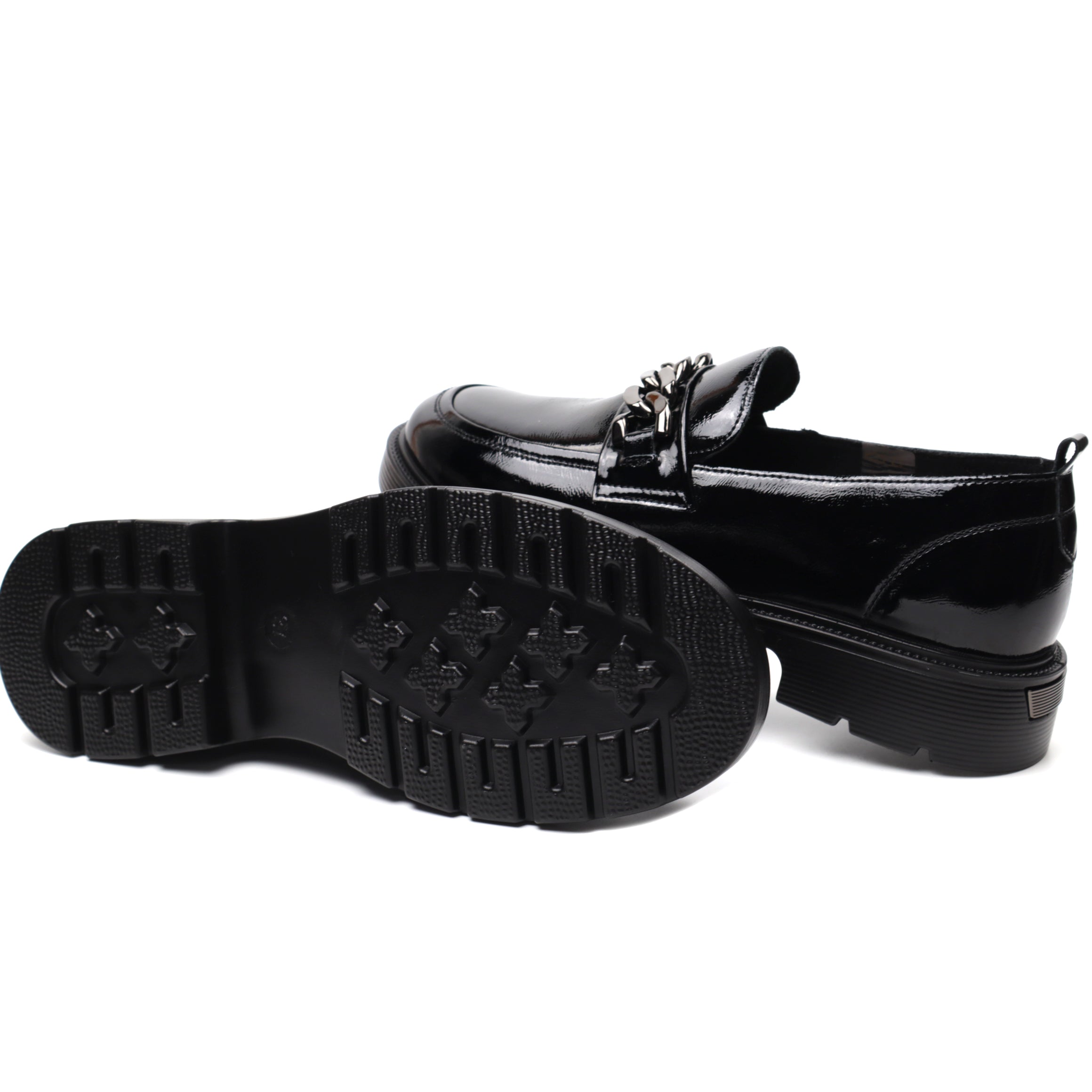 Pass Collection Pantofi dama X4X400008A 01 L negru lac ID3082-NGL