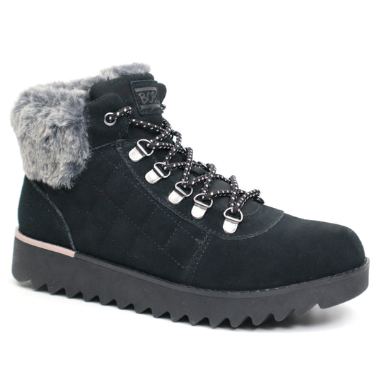 Skechers Ghete dama Mountain Kiss 113431 negru velur ID3203-NGV