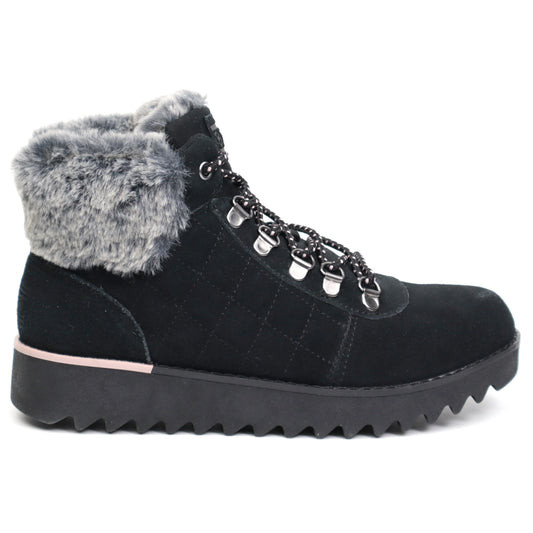 Skechers Ghete dama Mountain Kiss 113431 negru velur ID3203-NGV