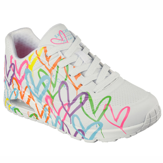 Skechers Pantofi dama sport UNO HIGHLIGHT LOVE 177981 WHITE/MULTICOLOUR ID3264-WMLT