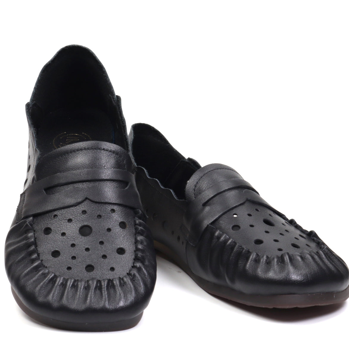 Formazione Pantofi dama perforati 8120 negru ID3339-NG