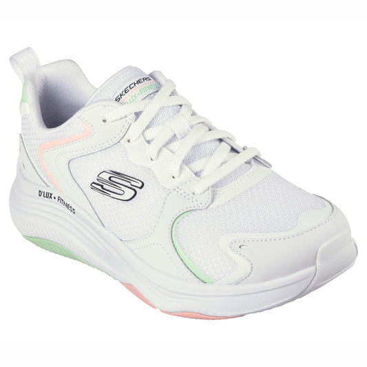 Skechers Pantofi dama sport D'LUX FITNESS 149847 WHITE/MULTICOLOUR ID3417-WMLT