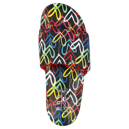 Skechers Papuci dama POP UPS 2.0 LOVE & SUMMER 113613 BLACK/MULTICOLOR ID3496-BKMT