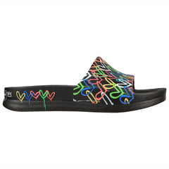 Skechers Papuci dama CALI GEAR CHARM TRUST LOVE 111327 BLACK/MULTICOLOR ID3499-BKMT