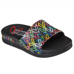 Skechers Papuci dama CALI GEAR CHARM TRUST LOVE 111327 BLACK/MULTICOLOR ID3499-BKMT