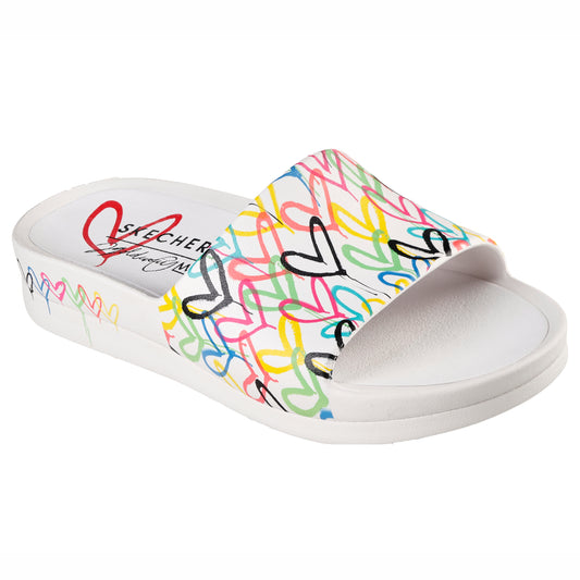 Skechers Papuci dama CALI GEAR CHARM TRUST LOVE 111327 WHITE/MULTICOLOUR ID3499-WMLT