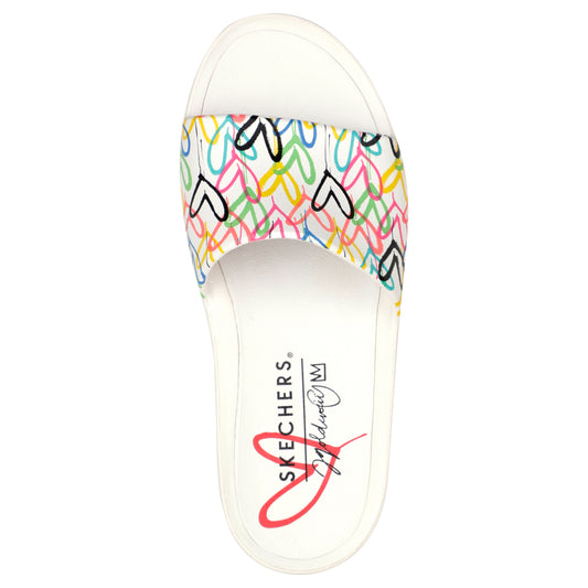 Skechers Papuci dama CALI GEAR CHARM TRUST LOVE 111327 WHITE/MULTICOLOUR ID3499-WMLT