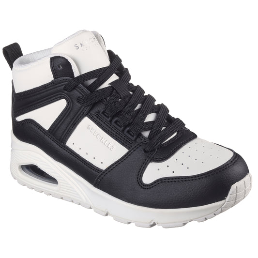 Skechers Ghete dama sport UNO HIGH REGARDS 177099 WHITE/BLACK ID3550-WBK