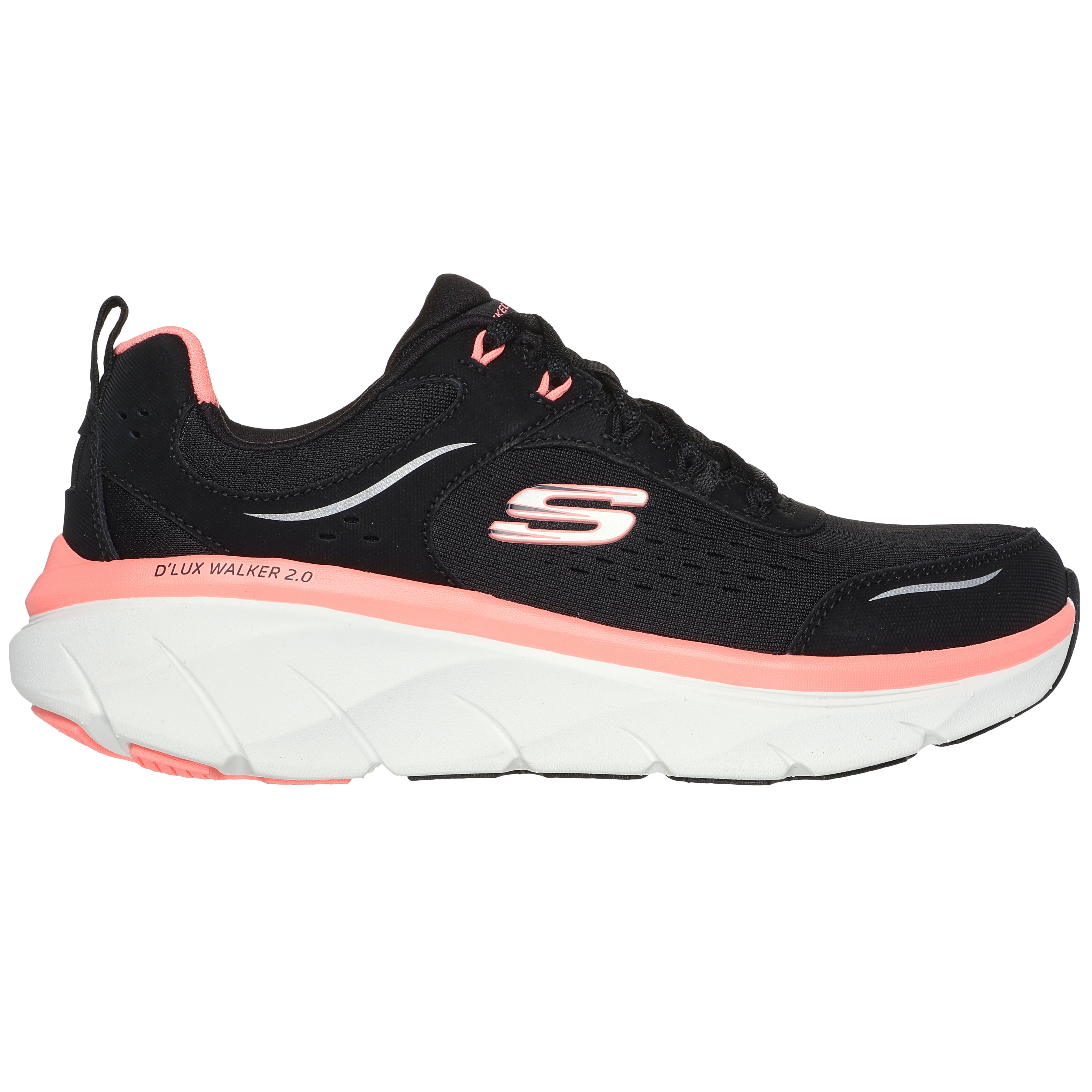 Skechers Pantofi dama sport D LUX WALKER 2.0 DAISY DOLL 150093 BLACK/CORAL ID3809-BKCL