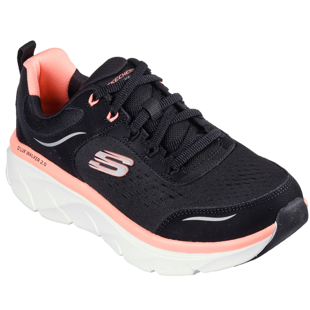 Skechers Pantofi dama sport D LUX WALKER 2.0 DAISY DOLL 150093 BLACK/CORAL ID3809-BKCL