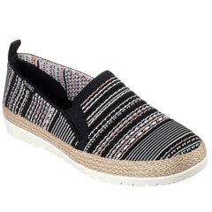 Skechers Espadrile dama FLEXPADRILLE 3.0 ISLAND MUSE 113982 BLACK/MULTICOLOR ID3893-BKMT