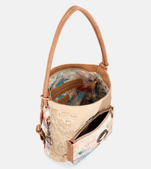 Anekke rucsac dama bej metalizat cu fetita 34705 172 MD2352